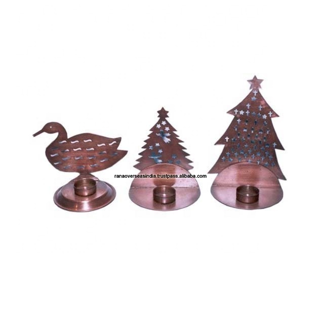 Duck & Christmas Tree Iron Metal Tea Light Candle Holder For Party Wedding Table Decoration