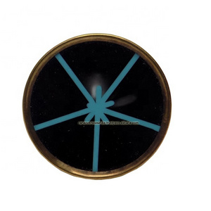 Handmade Wooden Knob In Black And Turquoise Color For Cabinet Drawer Dresser Cupboards And Door