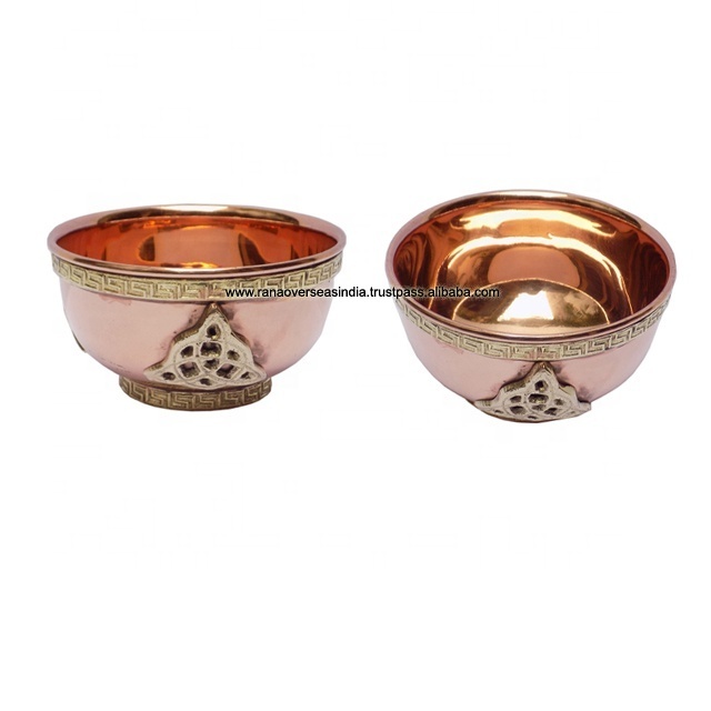 Hot Sale Popular Triquetra Copper Offering Bowls Healing Meditation Altar Rituals Use Incense Smudging and Decorative Bowls