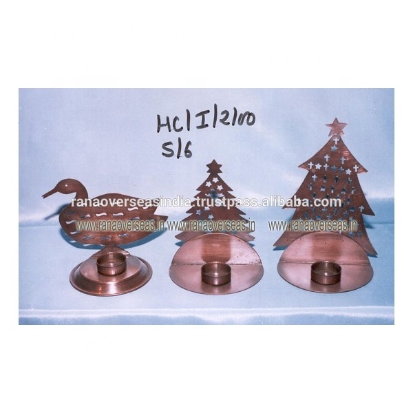 Duck & Christmas Tree Iron Metal Tea Light Candle Holder For Party Wedding Table Decoration