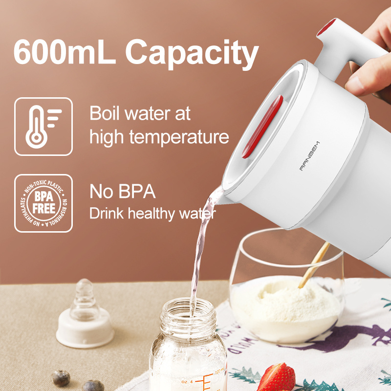 anti-scald plastic folding travel collapsible foldable electric kettle