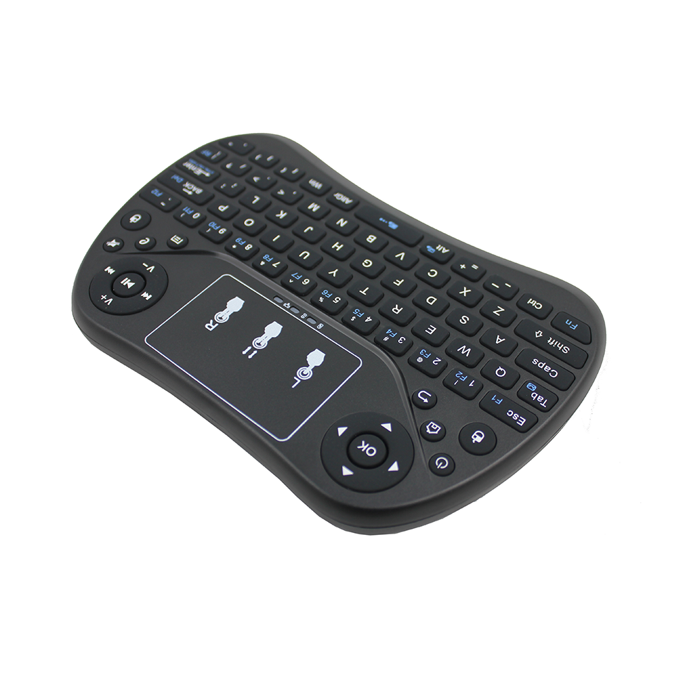 Rechargeable 2.4 GHz Wireless BT Backlit Air Mouse T2 Mini Keyboard