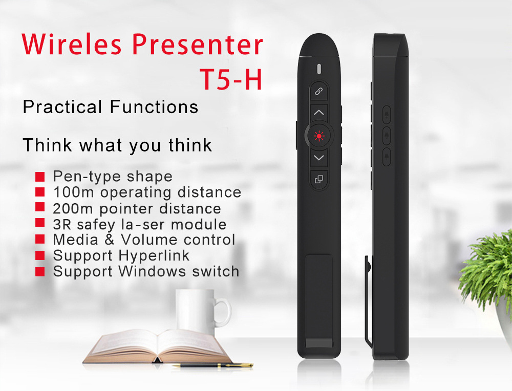 USB Rechargeable Laser Pointer 100m Remote Hyperlink Multimedia Control Air Mouse Wireless Presenter PPT Pen Lazer Pointer