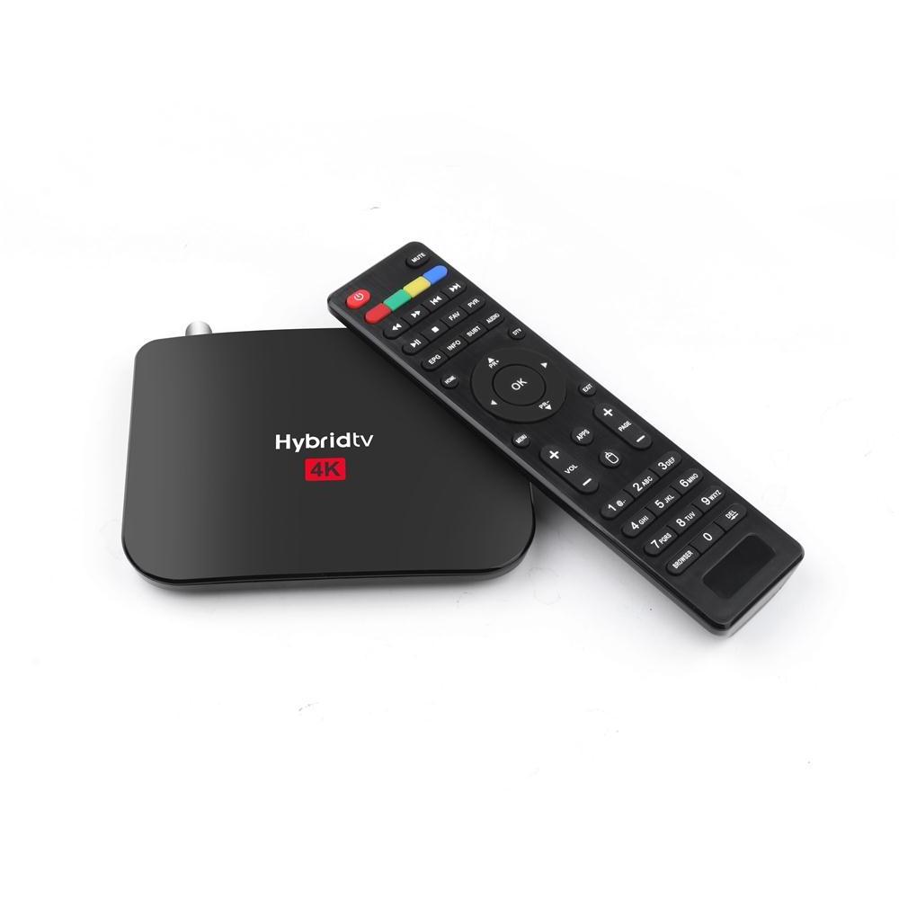 Hot Selling hybrid combo dvb t t2 s s2 c real 4k H.265 iptv Android Tv YouTube Set top box linux stb media player factories