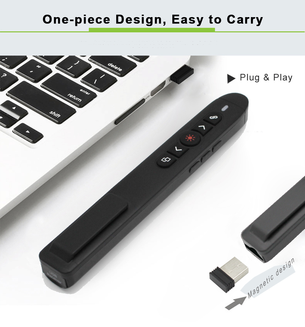 USB Rechargeable Laser Pointer 100m Remote Hyperlink Multimedia Control Air Mouse Wireless Presenter PPT Pen Lazer Pointer