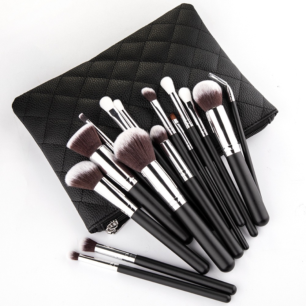 Professional 15pcs Makeup Brushes Classic Power Brush Make Up Beauty Tools Soft Synthetic Hair Private Label Makeup Brush Set