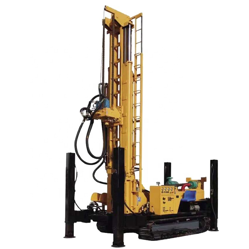 Crawler Track Mounted Wheel Rigs Borehole Drilling Machine 300 Meters Depth