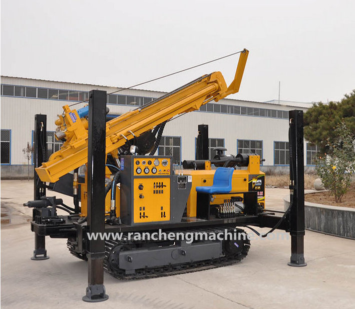 Crawler Track Mounted Wheel Rigs Borehole Drilling Machine 300 Meters Depth