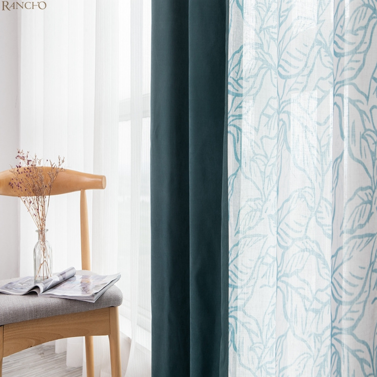 100% polyester two colors seam curtains double colors patchwork sheer curtains velvet curtains