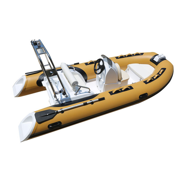 390cm Rigid Rib with Fibreglass Centre Cosnole and Mechanical Steering Wheel System 30HP Engine Motorboard