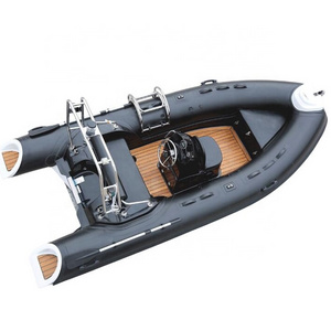 Factory Price Luxury RIB Yacht 430cm Rigid Hull Fiberglass Inflatable Dinghy with CE certificate