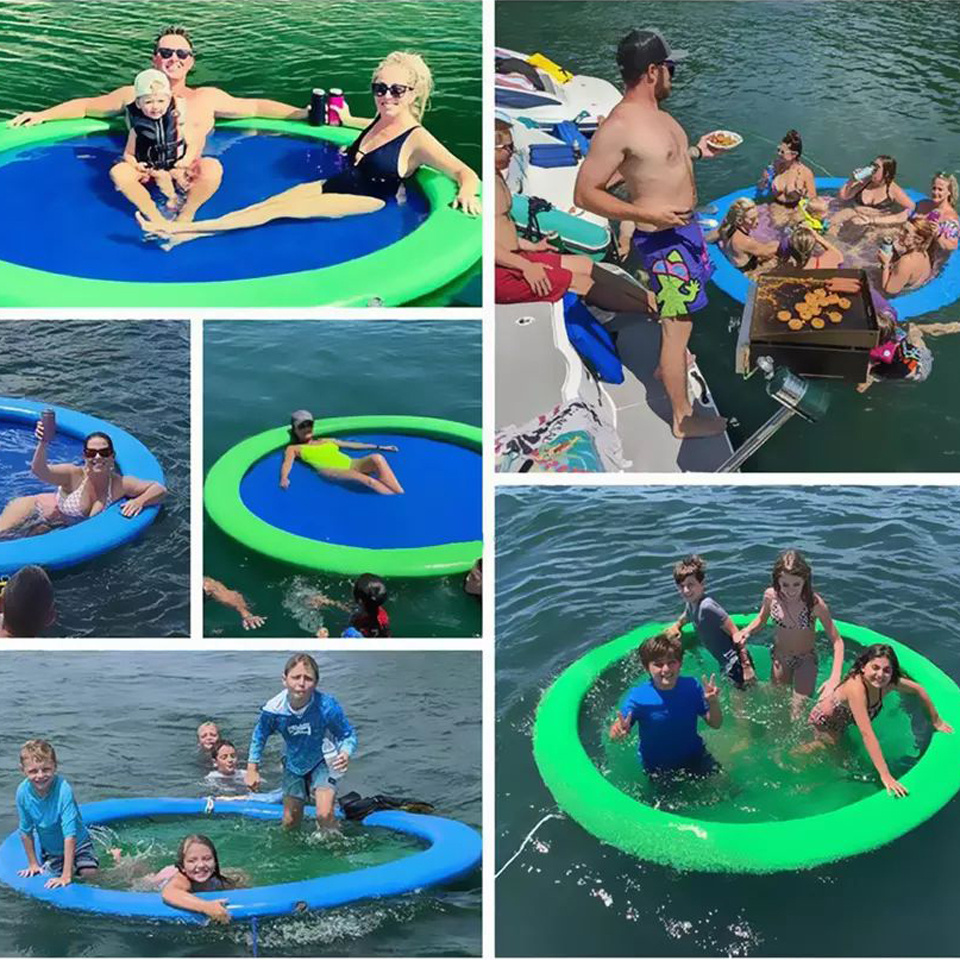 Inflatable Spinning Top Towable Tube water ball For Water Entertainment Inflatable Water Rotating Disco Boat