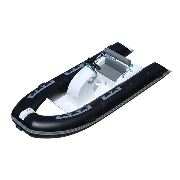 390cm Rigid Rib with Fibreglass Centre Cosnole and Mechanical Steering Wheel System 30HP Engine Motorboard