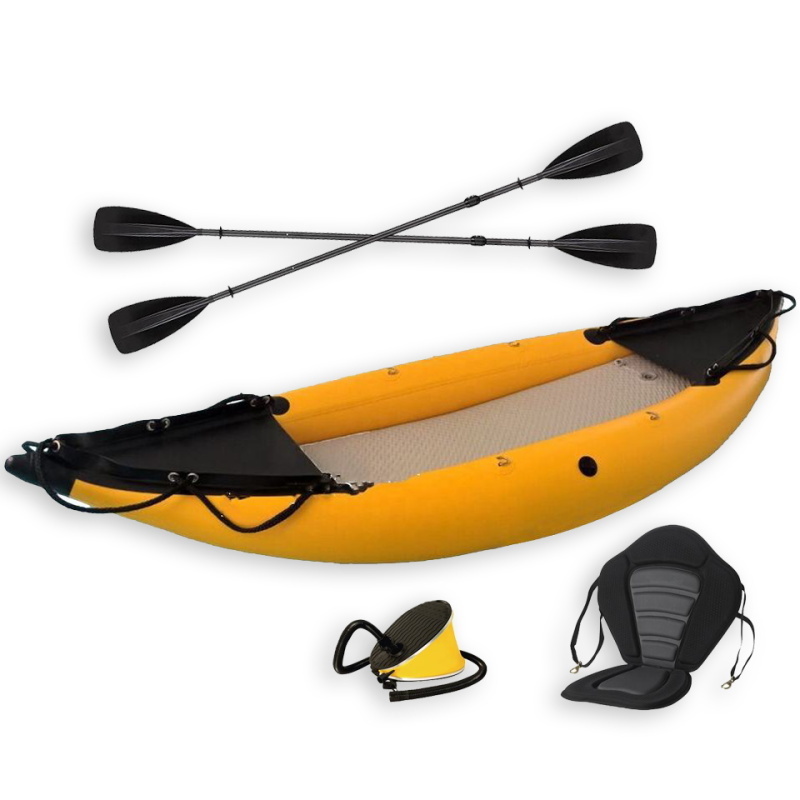 Rancoo cheap PVC inflatable fishing kayak finishing accessories inflatable boat 2 or 3 persons pedal canoekayak kayak pesca