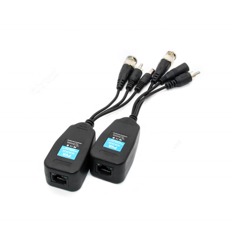 Passive BNC HD Video Balun Price with Power RJ45 AHD TVI CVI CVBS Full 720P 1080P for Surveillance IP Camera CE RoHS (VB207PVA)