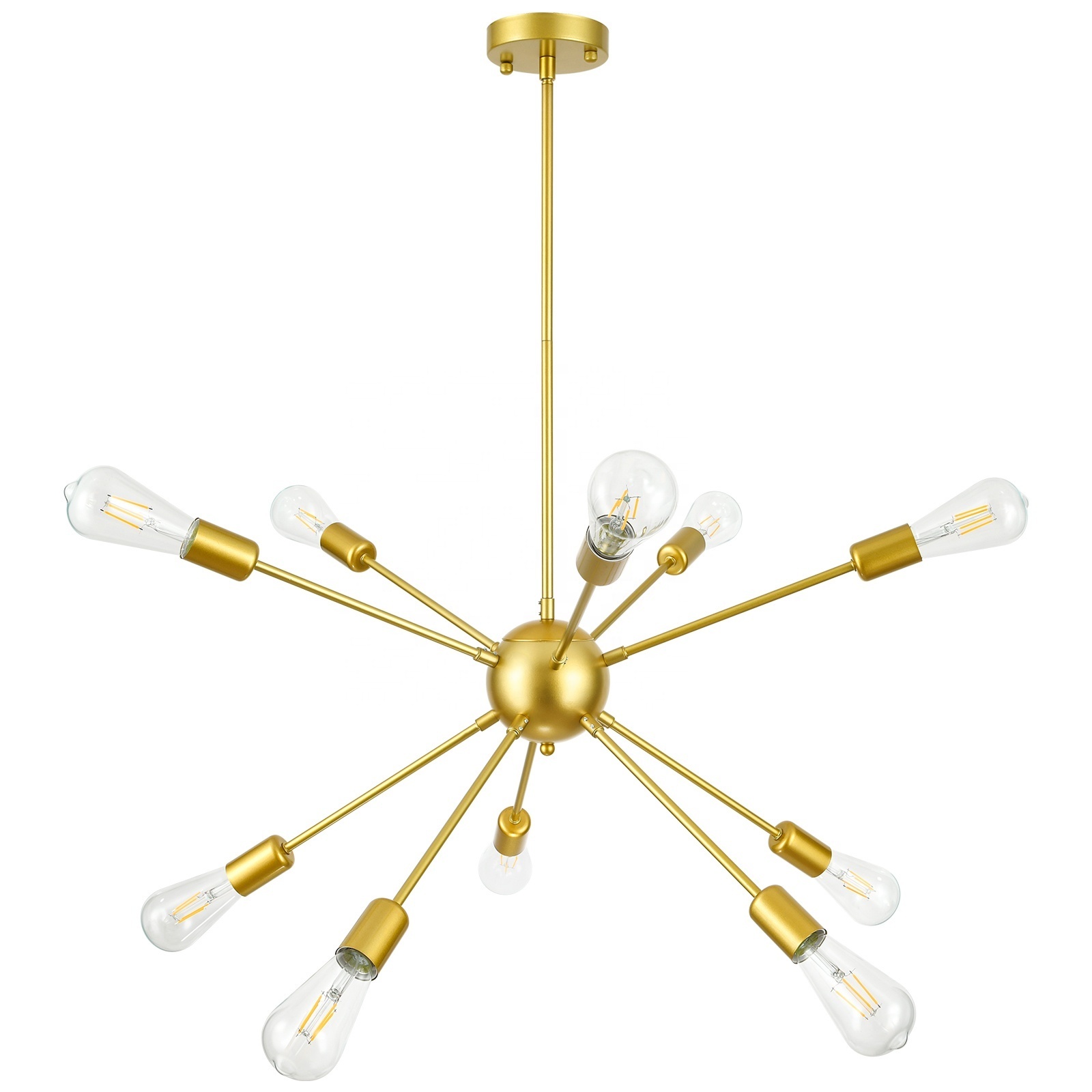 Factory Metal Sputnik Chandelier Gold Pendant Lamp Led Hanging Lights Satellite  Suspended Chandelier