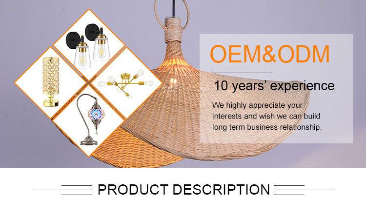 New Design Bamboo Handcraft Lampshade Handmade Wicker Rattan Pendant Light Bamboo Hanging Lamp Lighting Fixture