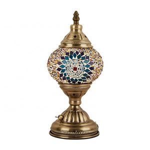 Romantic Vintage Tiffany Turkish Style Desk Lamp Rechargeable Mosaic Turksih Table Lamps Mosaic Moroccan Table Lamp