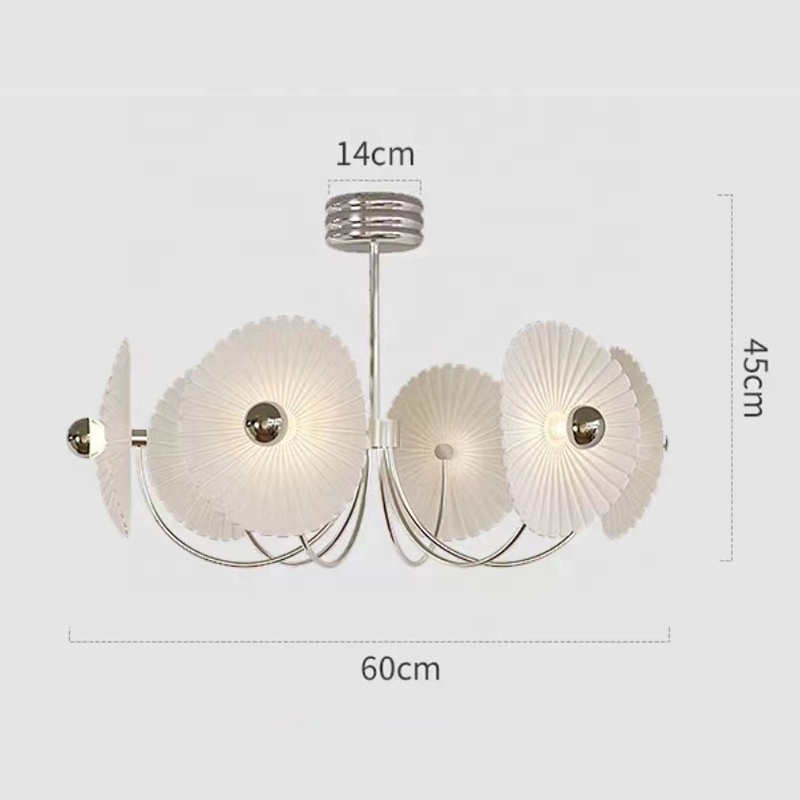 Nordic Style Shell 6 heads Pendant Lamp New Design Minimalist Living Room Chandelier Bedroom Ceiling Lighting Fixtures