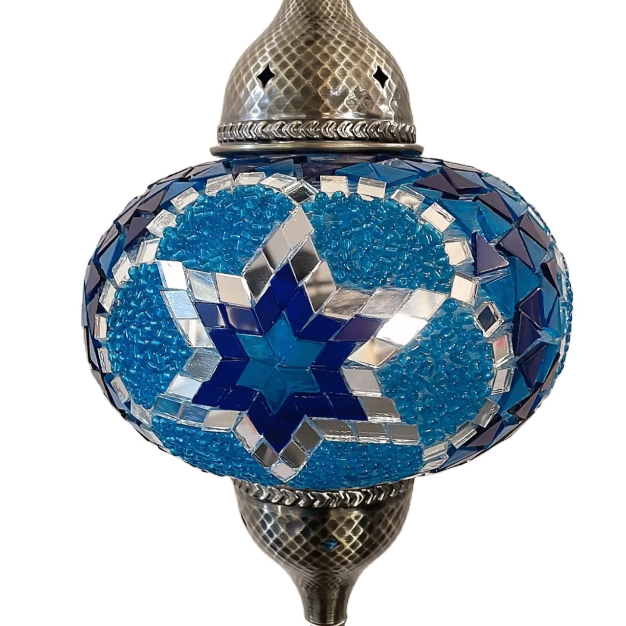 Turkish Mosaic Swag Plug in Ceiling Light Pendant Light Fixture 14.6 feet Chain Vintage  Exotic Hanging Lights