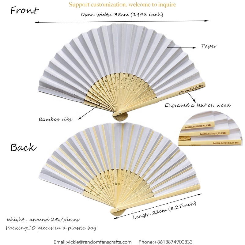 New Arrival Wedding Fans Nice Chinese Folding Hand Fan Japanese Cherry Blossom Design Foldable Fan