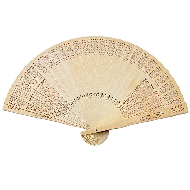 Good Quality Wedding Favors Folding Nature Wood Hand Fan Engrave Names And Date Personalized Fans For Wedding