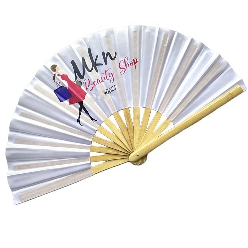 Bamboo Crafts Chinese Tai Ji Kung Fu Rave Fan Custom 33cm Chinese Large Rave Fan Hand fan