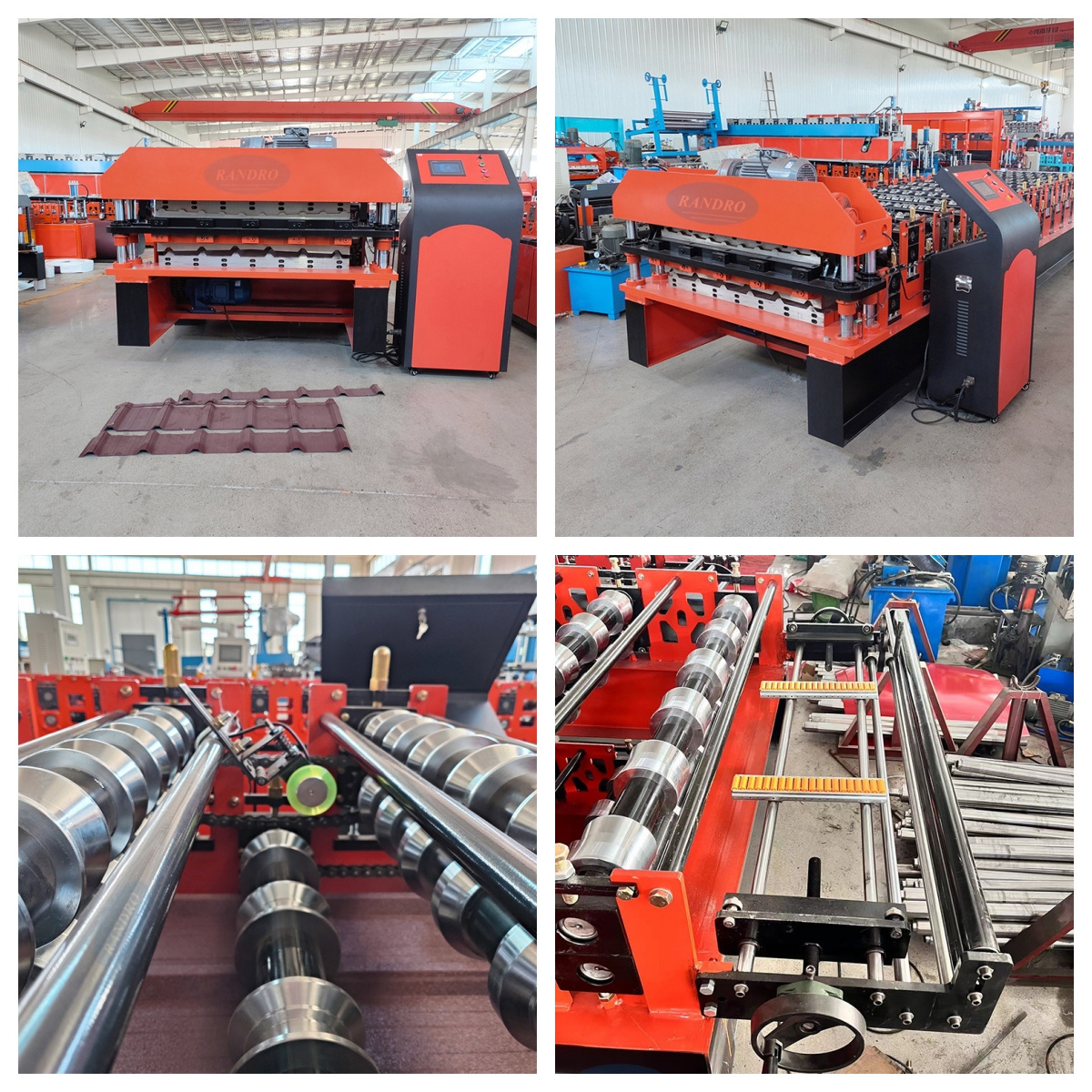 Randro factory hot selling tile making machinery ibr roof sheet double layer roll forming machine