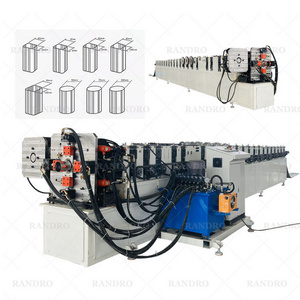 RANDRO Downspout elbow rain gutter down pipe roll forming machine with intergrated elbow machine