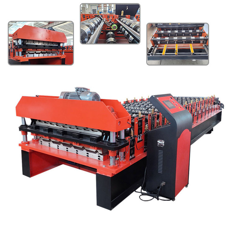 Randro factory hot selling tile making machinery ibr roof sheet double layer roll forming machine