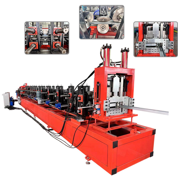 C Channel Roll Forming Machine Cz Purlin Punching Hole Automatic Roll Forming Machine