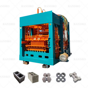 RANDRO Automatic concrete block brick making machine and brick moulding machine block make for indonesia