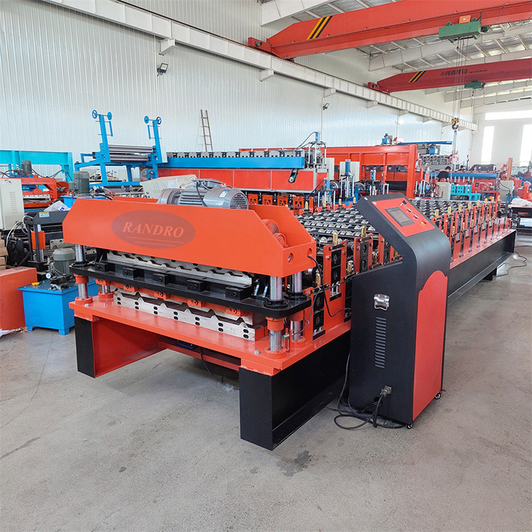 Randro factory hot selling tile making machinery ibr roof sheet double layer roll forming machine