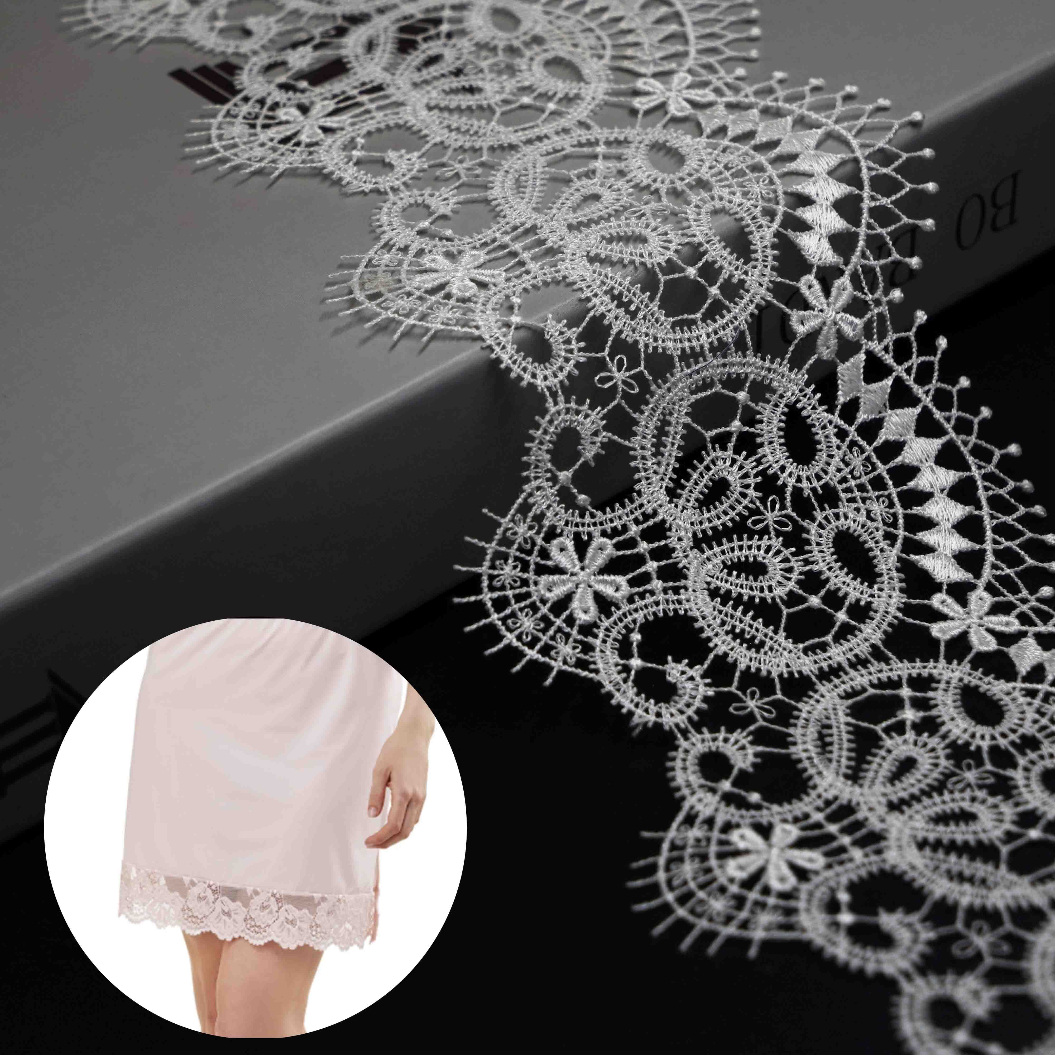 Floral Pattern Lace Ribbon Trim Lace for Headbands Garters Decorating Floral Lace Trimming