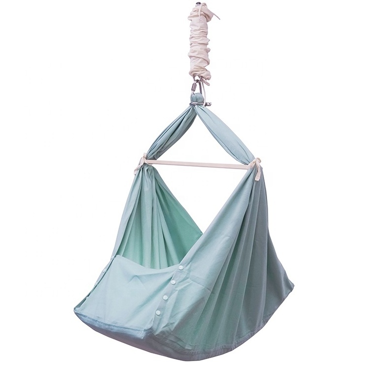 High quality organic cotton baby hammock baby cradle hammock portable hanging baby bed