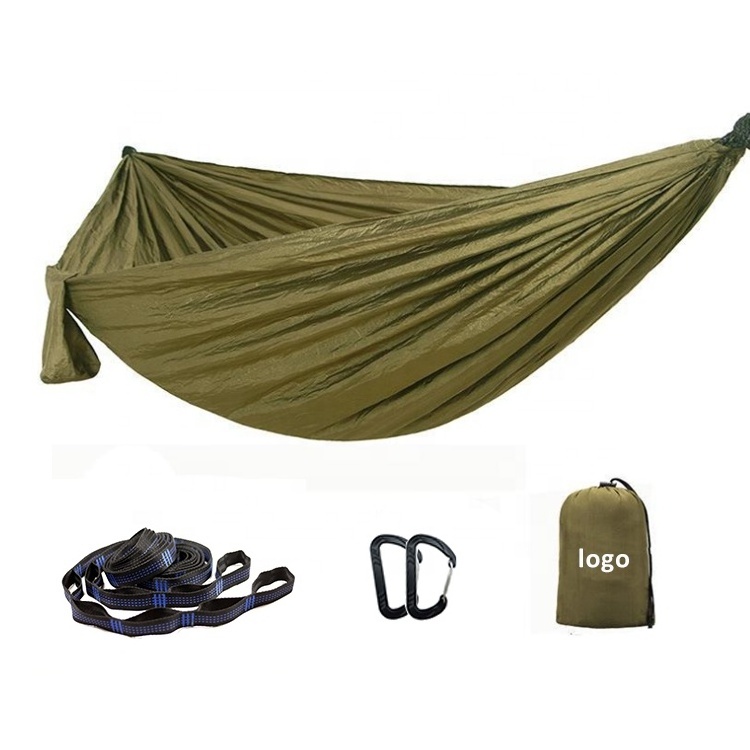 Hot Selling Outdoor Camping strap hammock Nylon beach hammock portable camping hammock