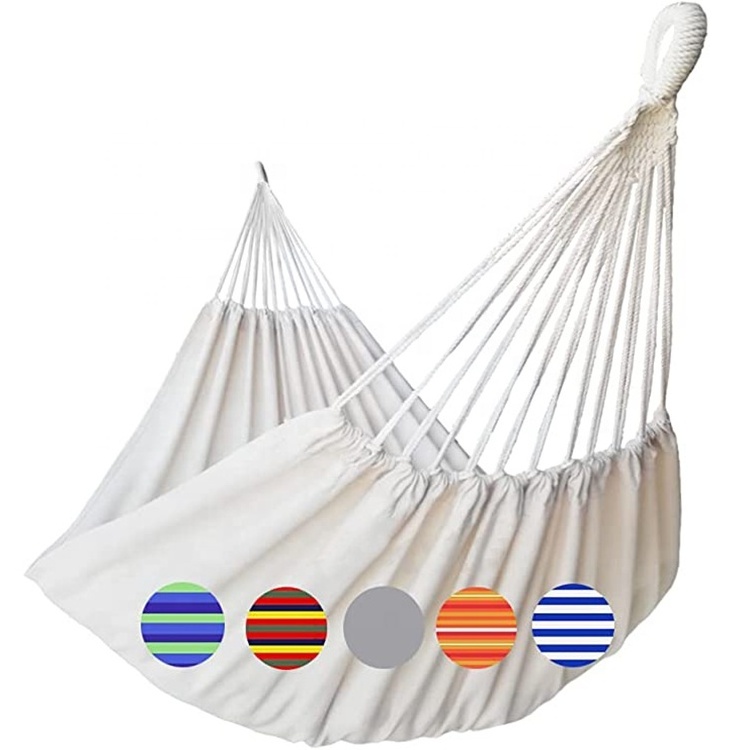 Portable Cotton Nature White handmade hammock patio hitch hammock mount