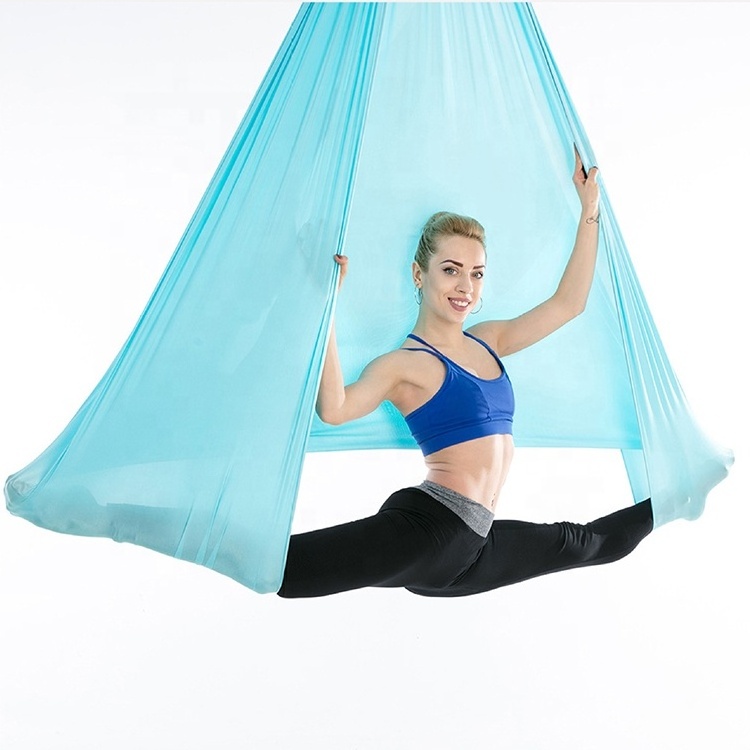 Aerial silks yoga swing kit sensory hammock 11 Yards long air yoga hammock for aerial yoga fly dance