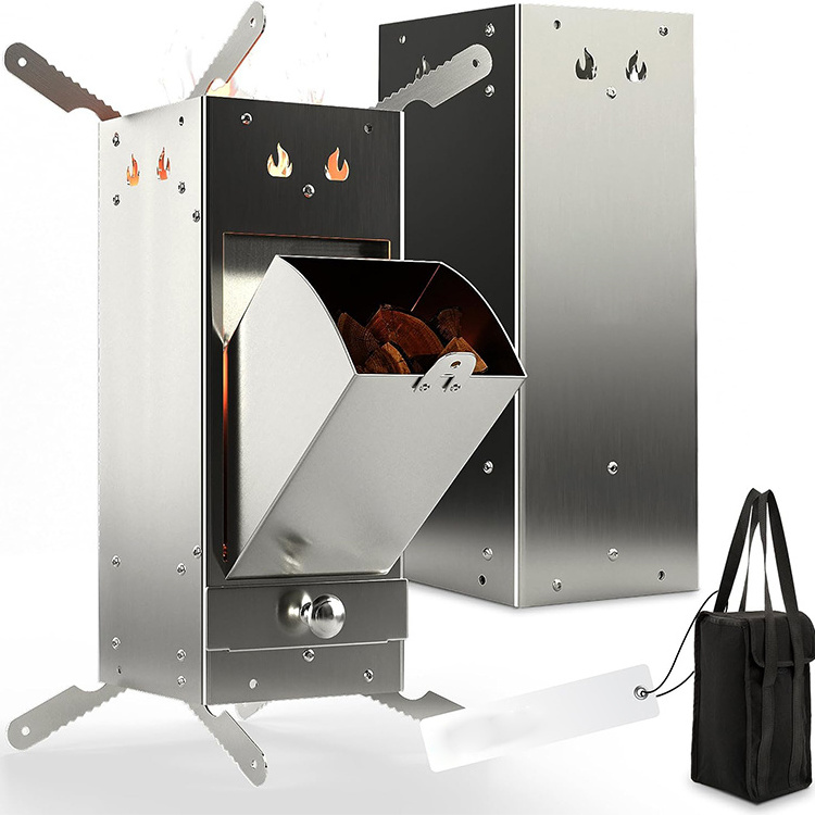 Foldable Rocket Wood Stove For Sale With Carry Bag