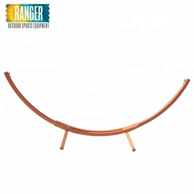 China factory big size good quality garden hammock with wood stand