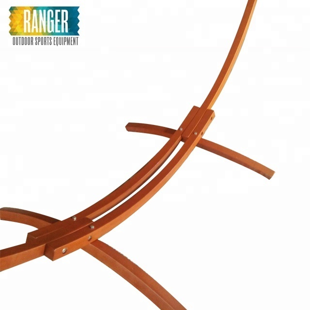 China factory big size good quality garden hammock with wood stand