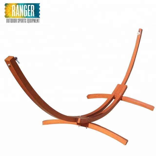 China factory big size good quality garden hammock with wood stand