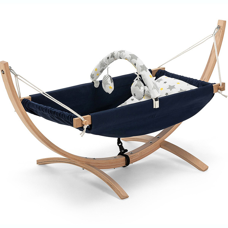 Wooden Portable Hammock Chair Bed With Stand  Baby Cradle Hammock