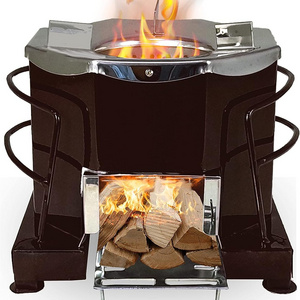 Portable Wood Pellet Rocket Stove For Camping With Smokeless