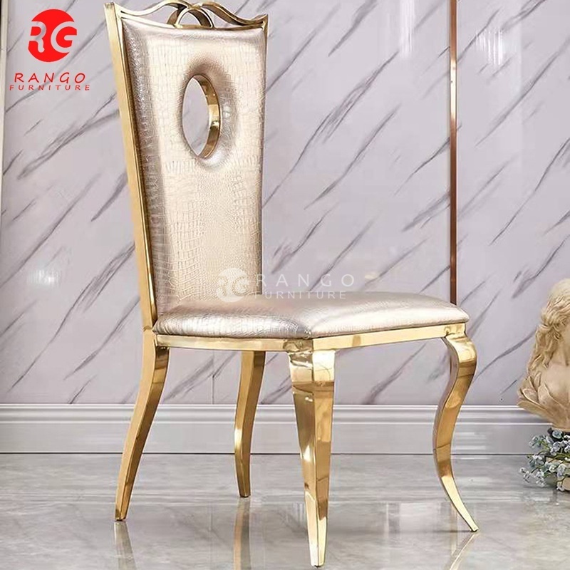 Home furniture hotel chairs wedding chairs event throne stainless steel leather velvet fabric chairs for events banquet party