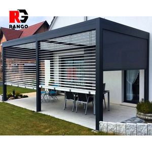 High quality modern outdoor metal balcony biological pergola with retractable aluminum electric waterproof pergola cover