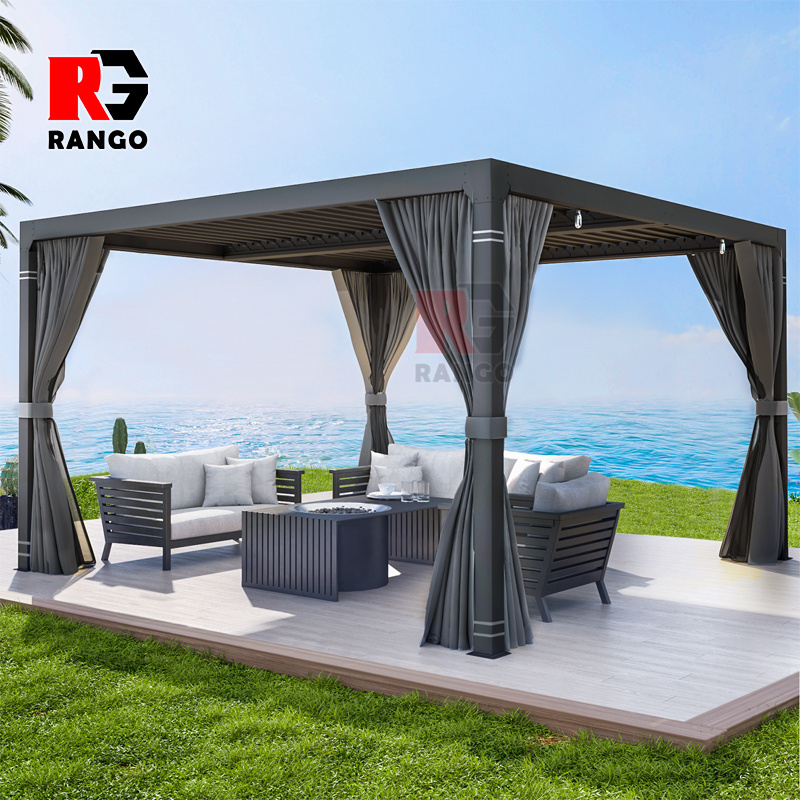 Modern Aluminum Gazebos Pergola Sun Shade Outdoor Pergola Waterproof