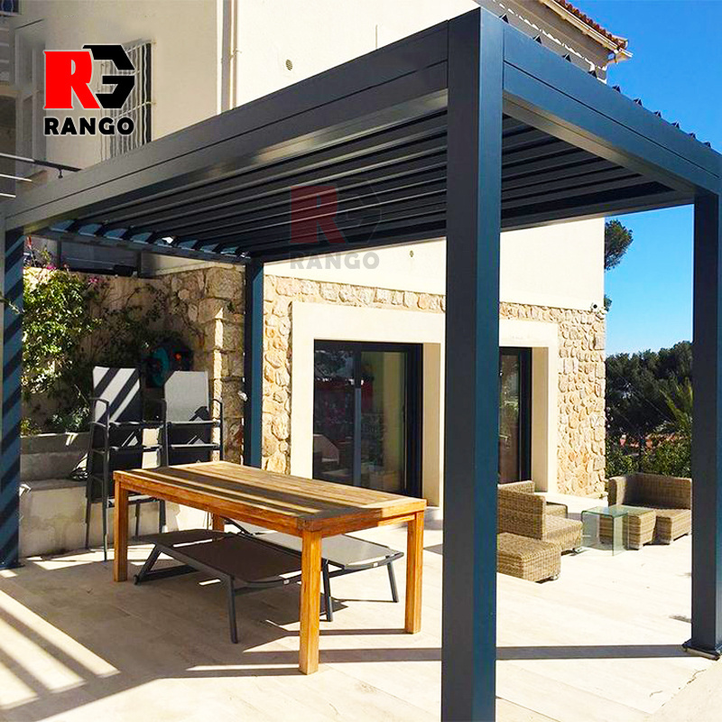 Factory Direct Sale Waterproof Aluminum Pergola Gazebo Louvers Pergola Aluminium