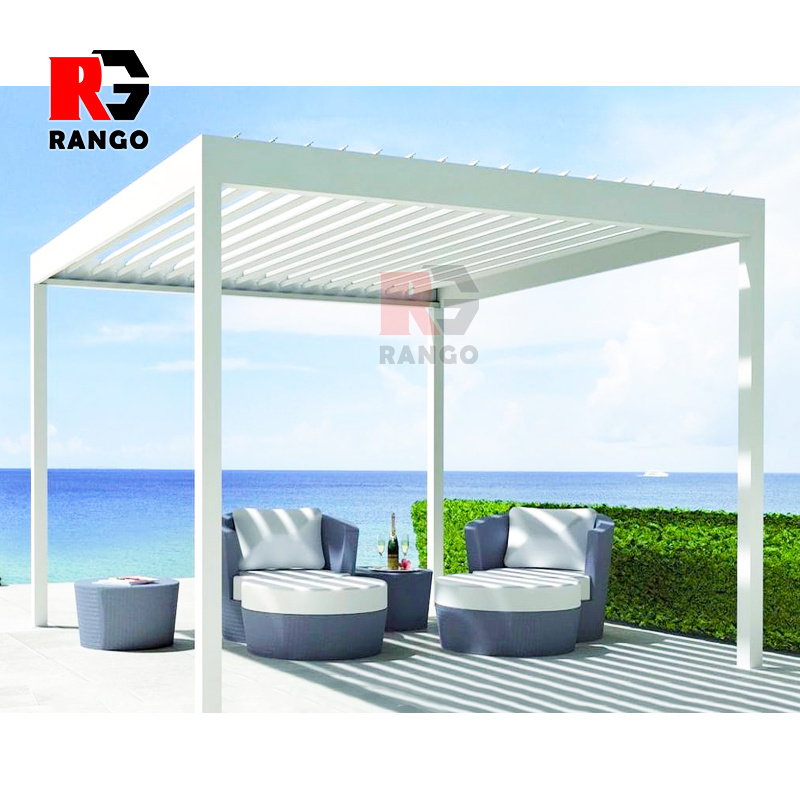 Rango Pergola Louver Bioclimatique Gazebo Roofing Canopy Cover Garden Patio Louvered Pergola Aluminium