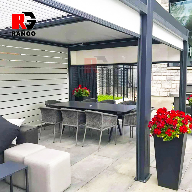 Rango Pergola Louver Bioclimatique Gazebo Roofing Canopy Cover Garden Patio Louvered Pergola Aluminium